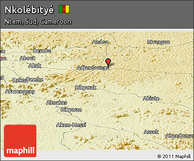 Physical Panoramic Map of Nkolébityé