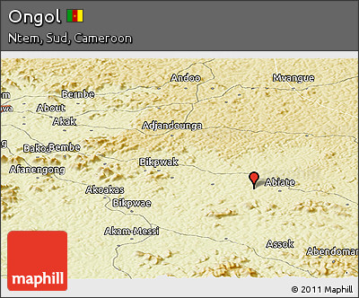 Physical Panoramic Map of Ongol