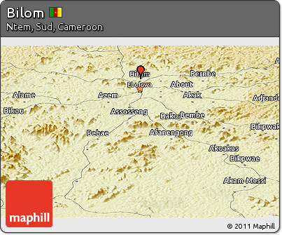 Physical Panoramic Map of Bilom