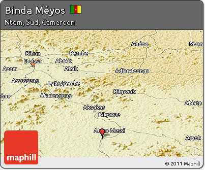 Physical Panoramic Map of Binda Méyos