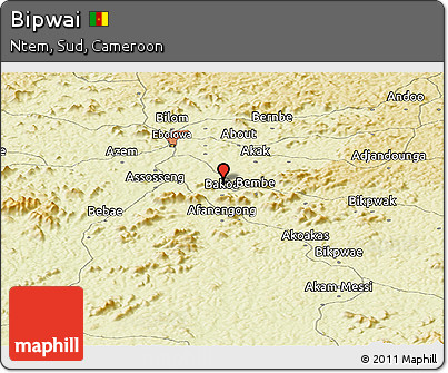 Physical Panoramic Map of Bipwai