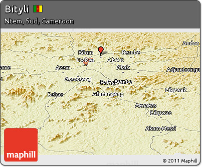 Physical Panoramic Map of Bityli