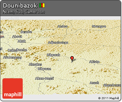 Physical Panoramic Map of Dounibazok