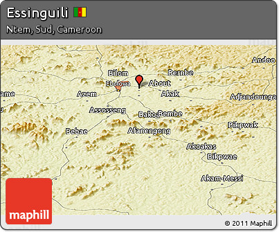 Physical Panoramic Map of Essinguili