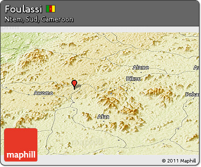 Physical Panoramic Map of Foulassi