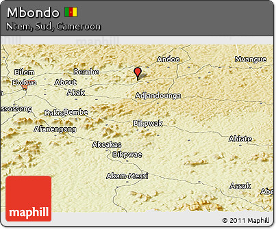 Physical Panoramic Map of Mbondo