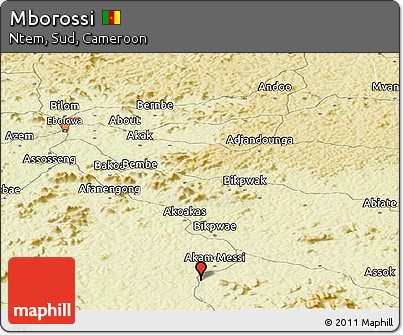 Physical Panoramic Map of Mborossi