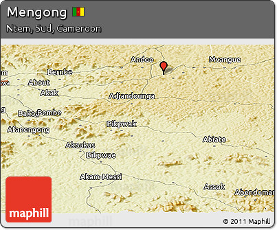 Physical Panoramic Map of Mengong