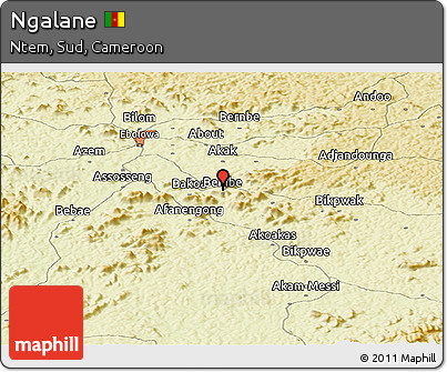 Physical Panoramic Map of Ngalane