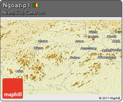 Physical Panoramic Map of Ngoazip I