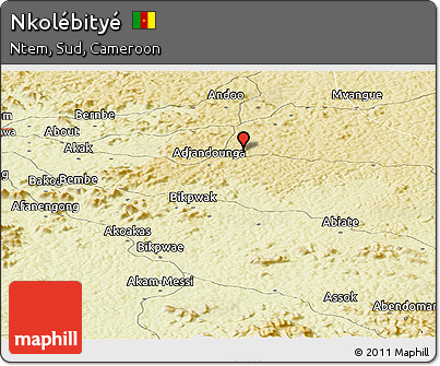 Physical Panoramic Map of Nkolébityé