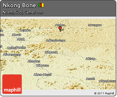 Physical Panoramic Map of Nkong Bone
