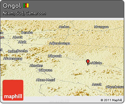 Physical Panoramic Map of Ongol