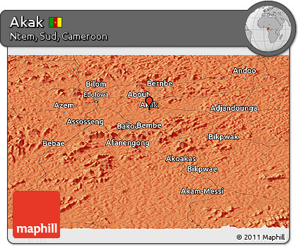 Political Panoramic Map of Akak