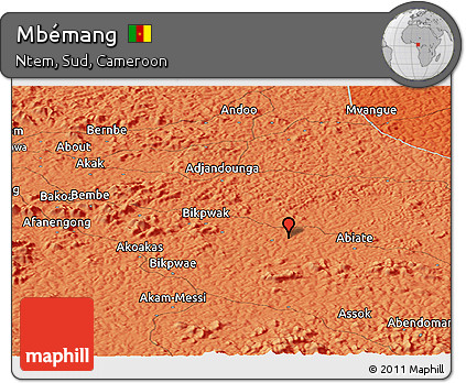 Political Panoramic Map of Mbémang