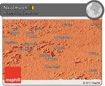 Political Panoramic Map of Nkolmvon