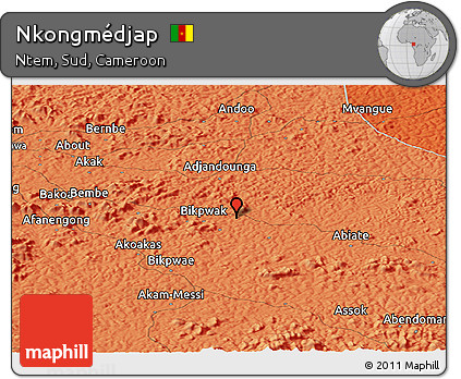 Political Panoramic Map of Nkongmédjap