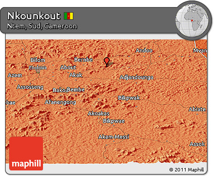 Political Panoramic Map of Nkounkout