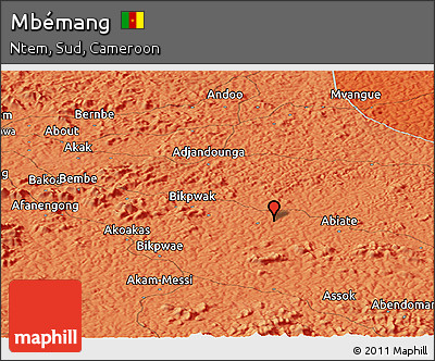 Political Panoramic Map of Mbémang