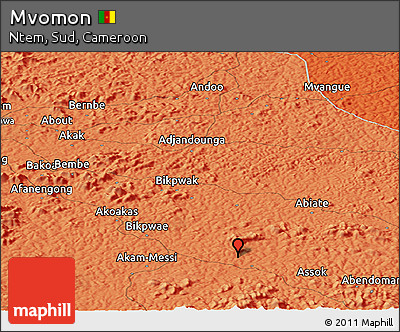 Political Panoramic Map of Mvomon