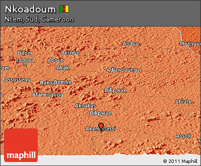 Political Panoramic Map of Nkoadoum