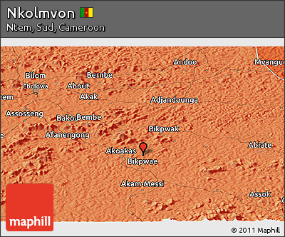 Political Panoramic Map of Nkolmvon