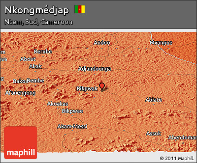 Political Panoramic Map of Nkongmédjap