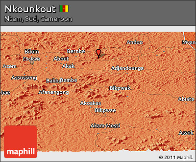 Political Panoramic Map of Nkounkout