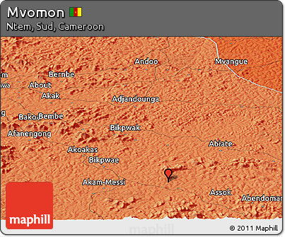 Political Panoramic Map of Mvomon