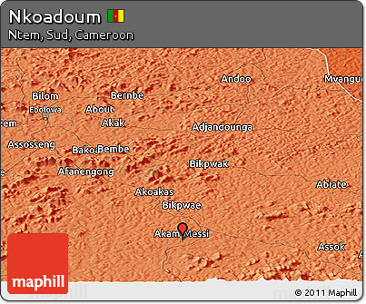 Political Panoramic Map of Nkoadoum