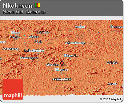 Political Panoramic Map of Nkolmvon