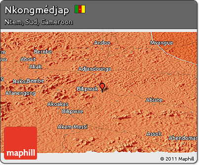 Political Panoramic Map of Nkongmédjap