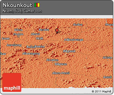 Political Panoramic Map of Nkounkout