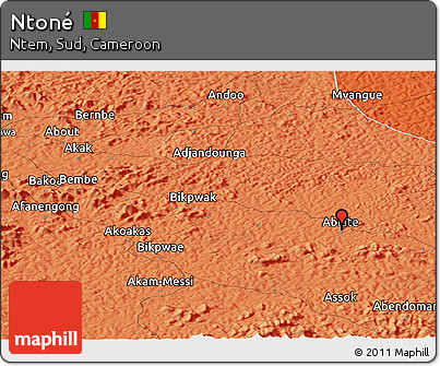 Political Panoramic Map of Ntoné