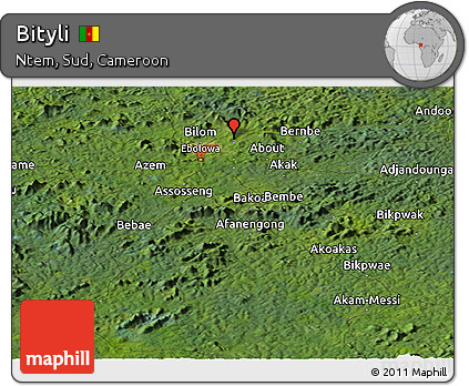 Satellite Panoramic Map of Bityli