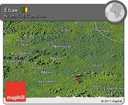 Satellite Panoramic Map of Ebaé