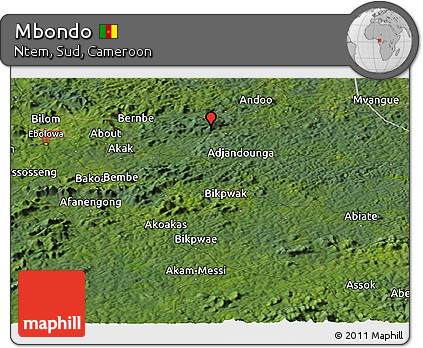 Satellite Panoramic Map of Mbondo