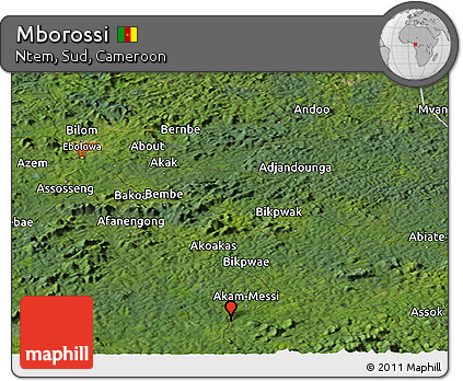 Satellite Panoramic Map of Mborossi