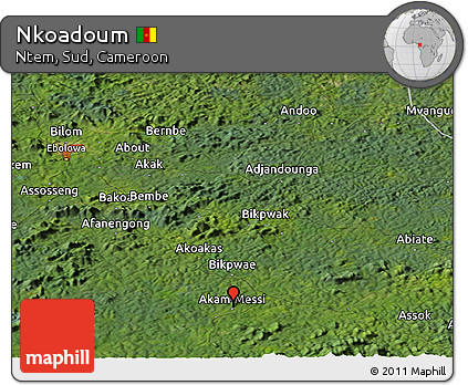 Satellite Panoramic Map of Nkoadoum