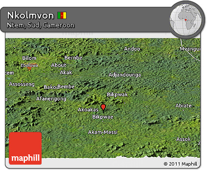 Satellite Panoramic Map of Nkolmvon