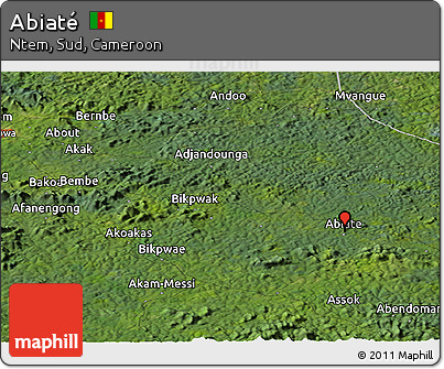 Satellite Panoramic Map of Abiaté