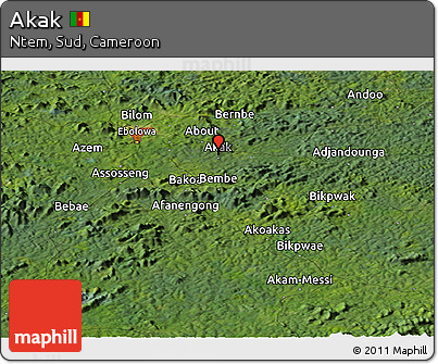 Satellite Panoramic Map of Akak