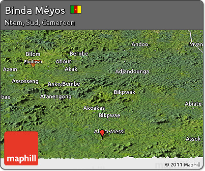 Satellite Panoramic Map of Binda Méyos