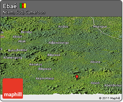 Satellite Panoramic Map of Ebaé