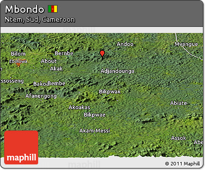 Satellite Panoramic Map of Mbondo