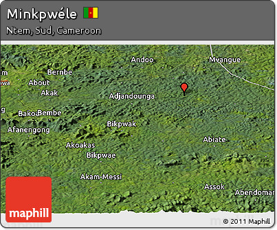 Satellite Panoramic Map of Minkpwéle