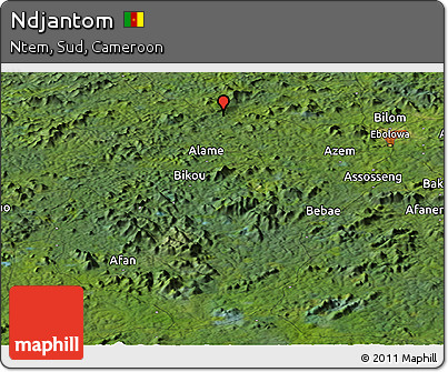 Satellite Panoramic Map of Ndjantom