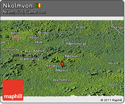 Satellite Panoramic Map of Nkolmvon
