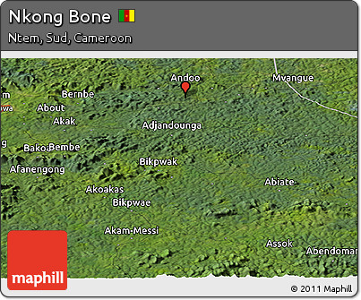 Satellite Panoramic Map of Nkong Bone