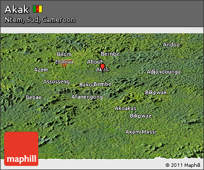 Satellite Panoramic Map of Akak